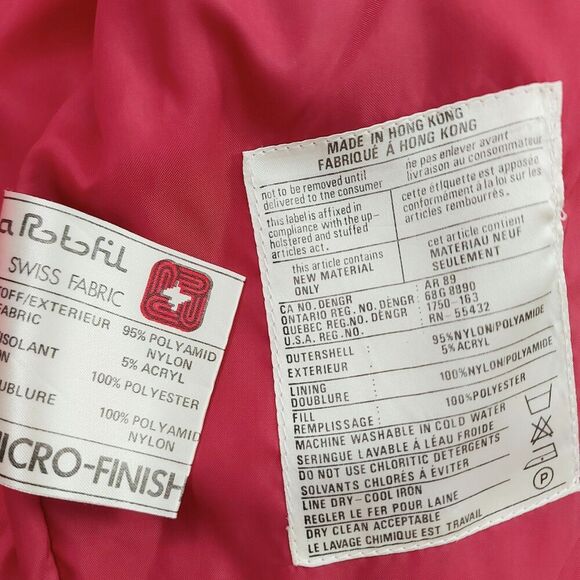 Vintage Fera Puffer Jacket Womens 10 Hot Pink Full Zip Insulated Winter Outdoor - Picture 12 of 12